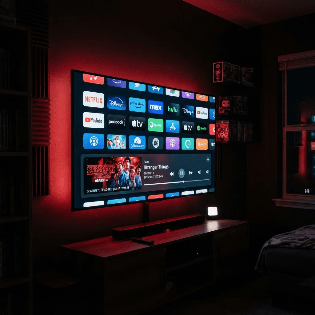 IPTV Kosten Deutschland: ein Abo bündelt zahlreiche Streaming-Apps auf einem Bildschirm statt vieler Einzelabos